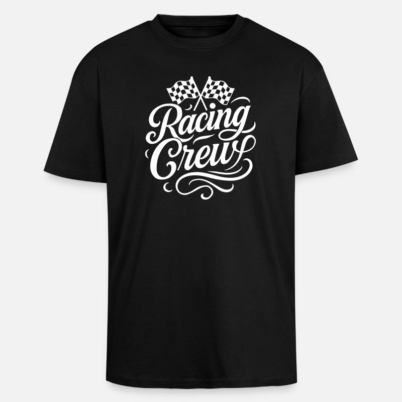 Équipage de course - T-shirt unisexe oversize épais - noir