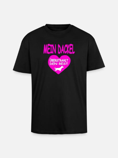 Teckel - T-shirt unisexe oversize épais - noir