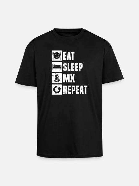 Conception motocross Power Motocross - T-shirt unisexe oversize épais - noir