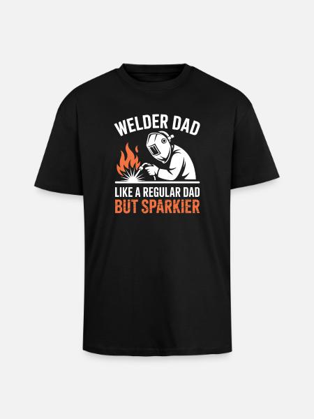Welder Saying Profession Funny Welder Gift - Unisex Oversized Heavyweight T-shirt - black