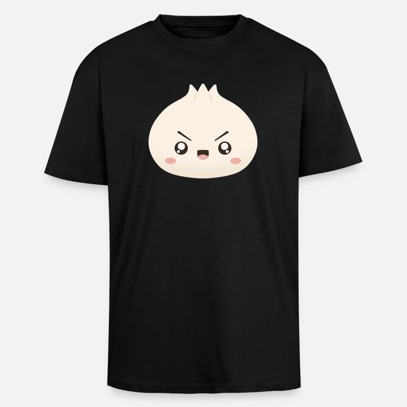 Grumpy Dumpling – süßes Maskottchen - Oversized Heavyweight Unisex T-Shirt - Schwarz