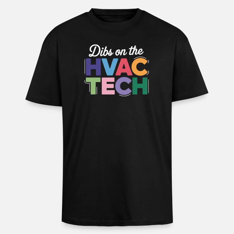 Lustiger HVAC Techniker Spruch Reparatur Experte - Oversized Heavyweight Unisex T-Shirt - Schwarz
