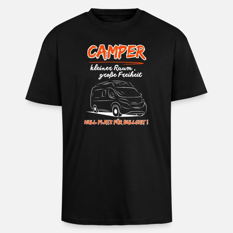 Déclaration du camping-car - T-shirt unisexe oversize épais - noir