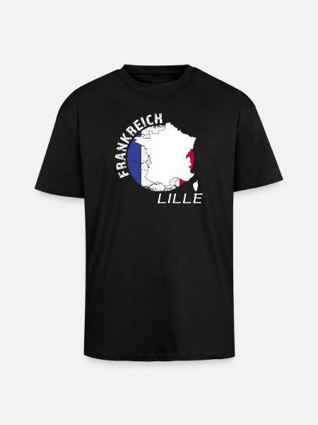 Lille - T-shirt unisexe oversize épais - noir