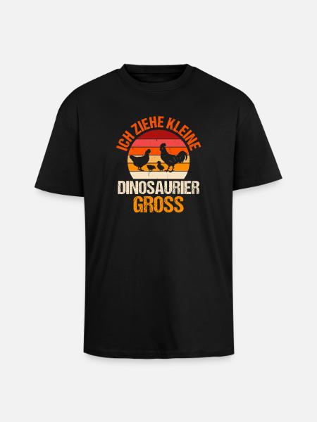 chickens chicken farmer farmer chicken - Unisex Oversized Heavyweight T-shirt - black