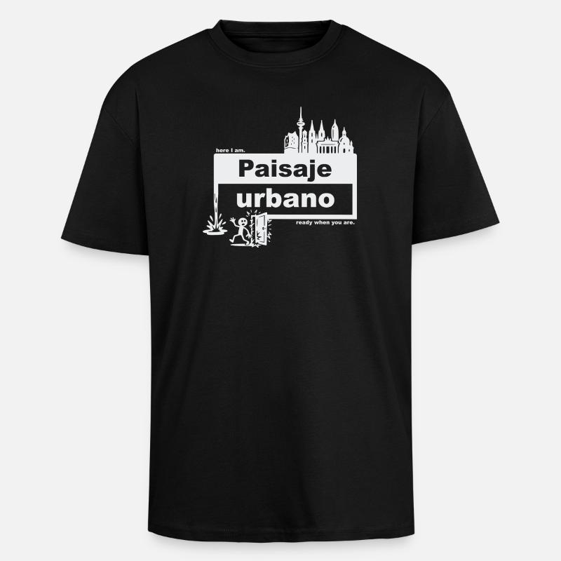 Stadtbild - spanisch - ready when you are - Oversized Heavyweight Unisex T-Shirt - Schwarz
