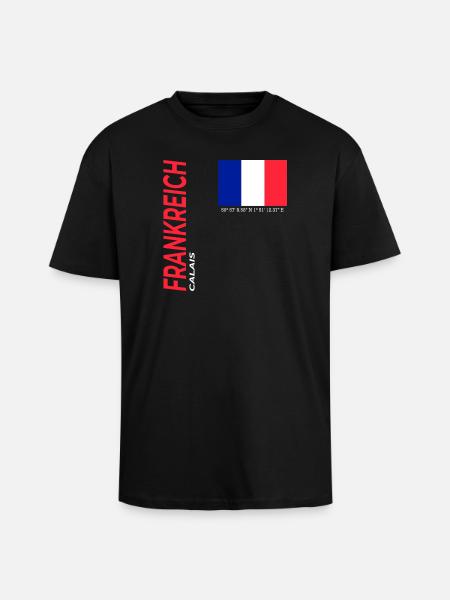Calais - Oversized Heavyweight Unisex T-Shirt - Schwarz
