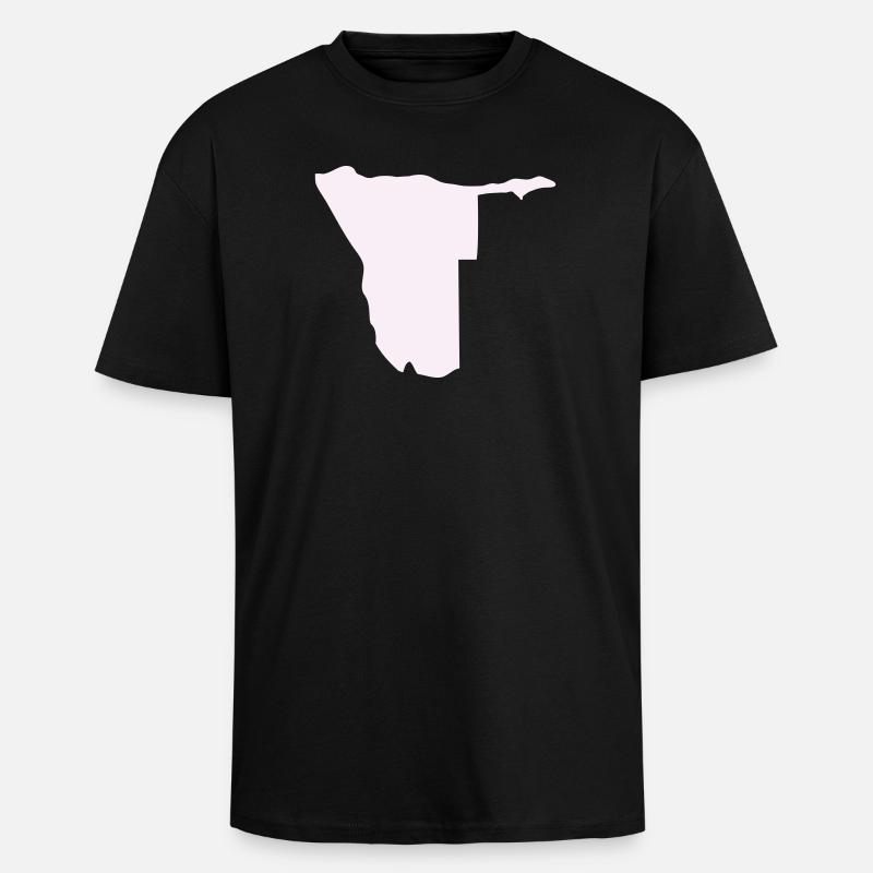 Nambia Silhouette - Oversized Heavyweight Unisex T-Shirt - Schwarz
