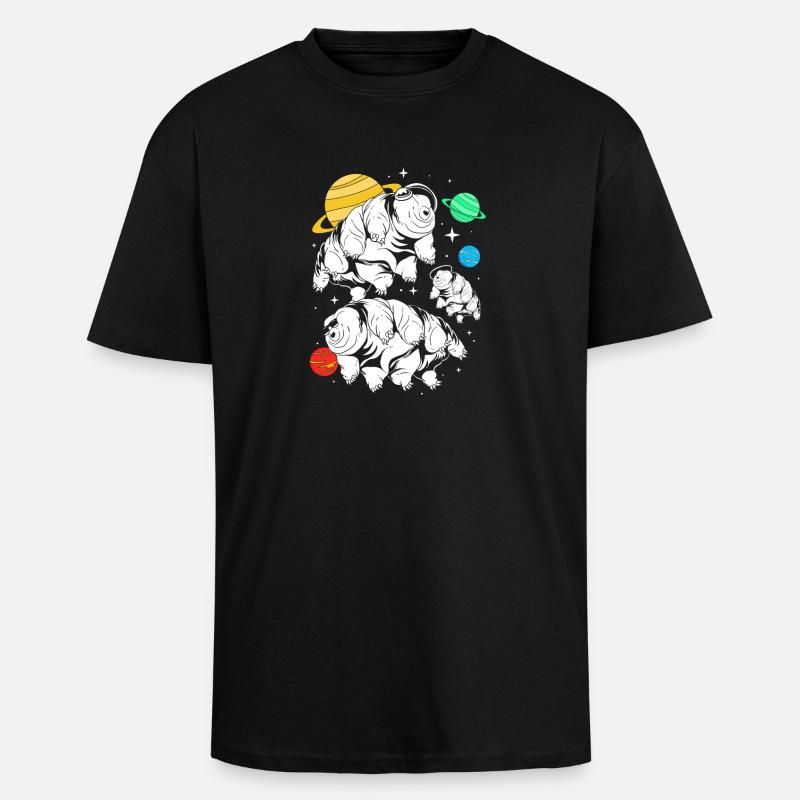 Tardigrade Tardigrade Tardigrade Water Bear - Unisex Oversized Heavyweight T-shirt - black