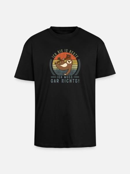 Retired Retirement Gift Idea - Unisex Oversized Heavyweight T-shirt - black