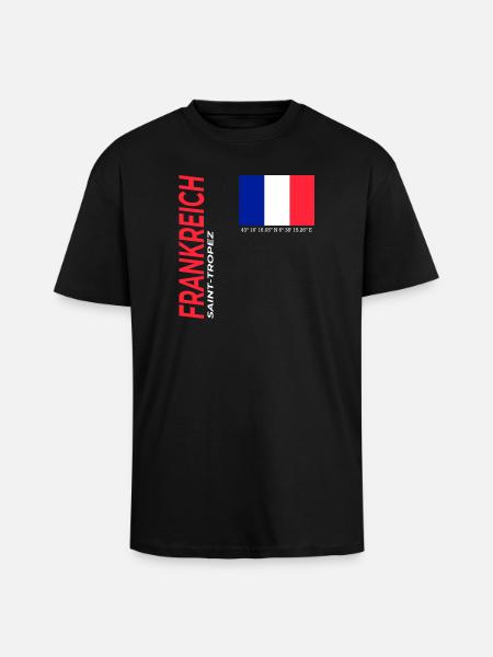 Saint-Tropez - Oversized Heavyweight Unisex T-Shirt - Schwarz