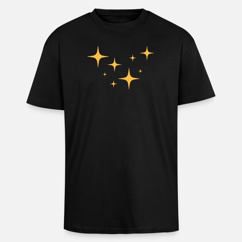 Sternenstaub Glitzer Muster - Oversized Heavyweight Unisex T-Shirt - Schwarz