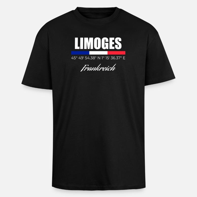 Limoges - Oversized Heavyweight Unisex T-Shirt - Schwarz