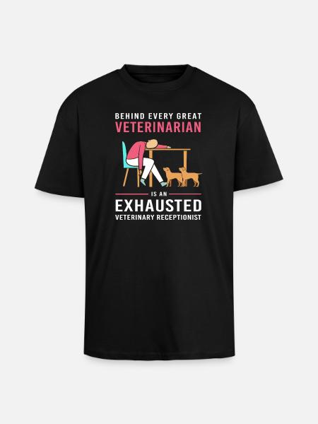 Receptionist Medicine Receptionist - Unisex Oversized Heavyweight T-shirt - black