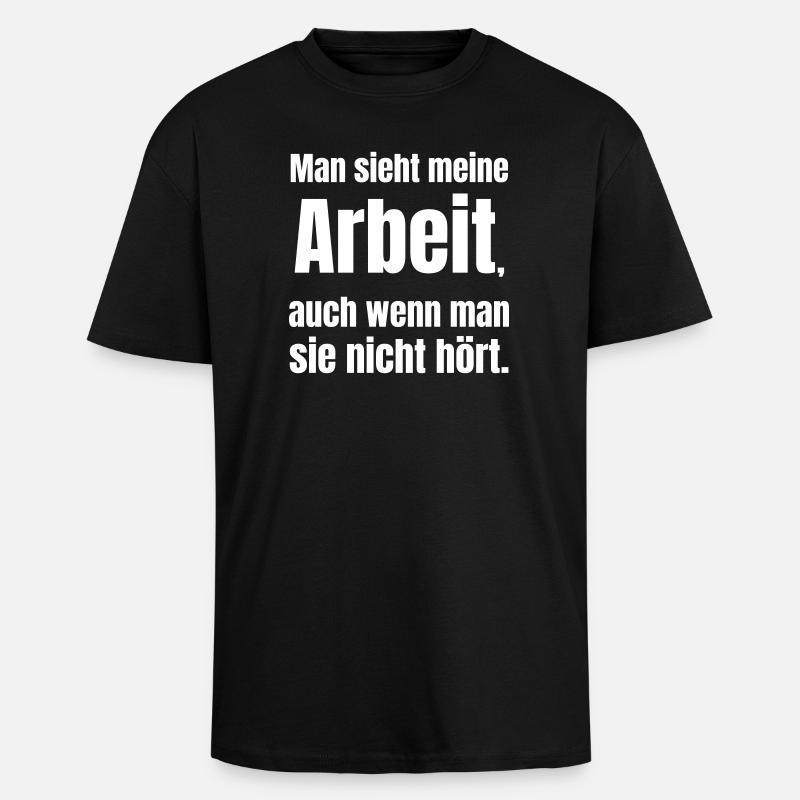 Visible work printed soundlessly - Unisex Oversized Heavyweight T-shirt - black