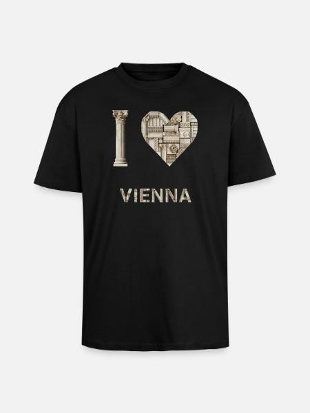 Vienne – Architecture monumentale - T-shirt unisexe oversize épais - noir