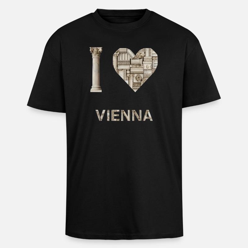 Vienne – Architecture monumentale - T-shirt unisexe oversize épais - noir