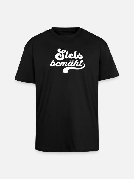 Stets Bemüht - Oversized Heavyweight Unisex T-Shirt - Schwarz