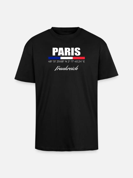 Paris - Unisex Oversized Heavyweight T-shirt - black