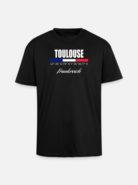 Toulouse - Oversized Heavyweight Unisex T-Shirt - Schwarz