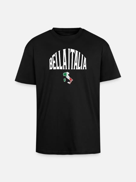 Bella Italia - Unisex Oversized Heavyweight T-shirt - black