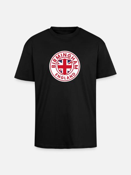 Emblème de Birmingham, Angleterre, - T-shirt unisexe oversize épais - noir