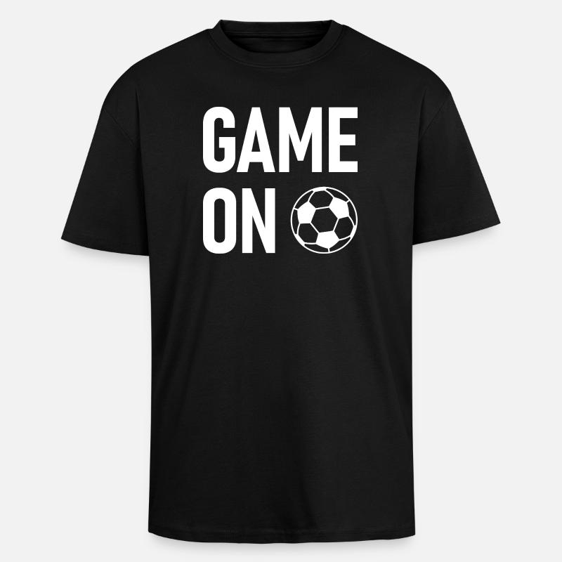 Fußball Soccer Game On - Oversized Heavyweight Unisex T-Shirt - Schwarz