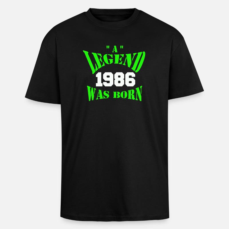 A Legend Was Born 1986 - Oversized Heavyweight Unisex T-Shirt - Schwarz