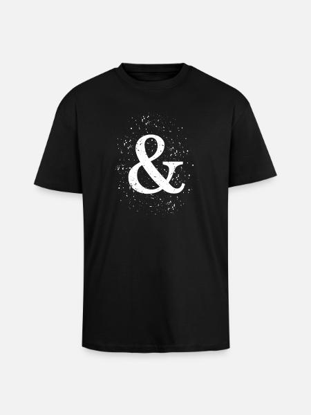 Grunge Ampersand - Unisex Oversized Heavyweight T-shirt - black