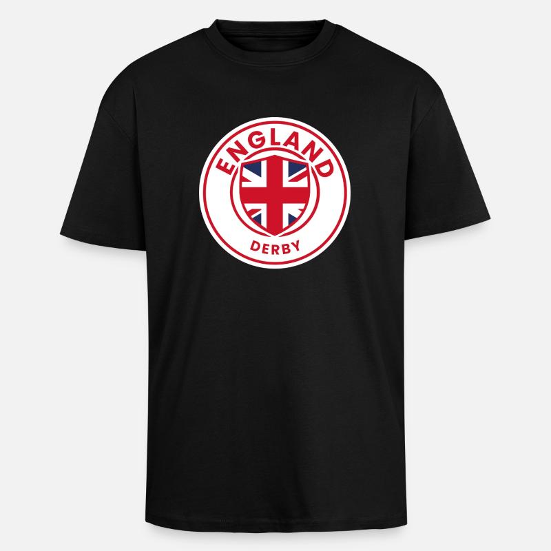 Conception du bouclier Union Jack - T-shirt unisexe oversize épais - noir