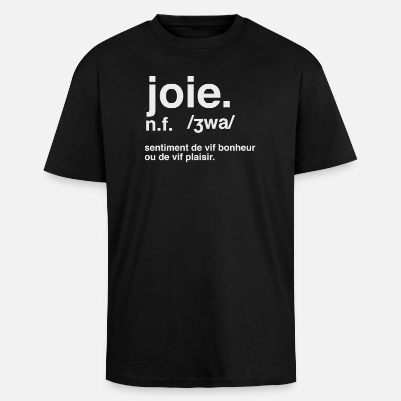 Joy Dictionary Style-Definition - Oversized Heavyweight Unisex T-Shirt - Schwarz