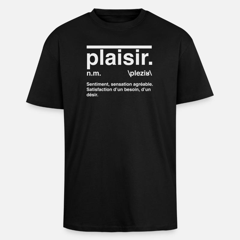 Pleasure Definition Dictionary Style - Oversized Heavyweight Unisex T-Shirt - Schwarz