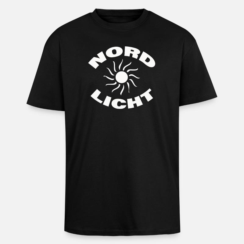 Aurora borealis - Unisex Oversized Heavyweight T-shirt - black
