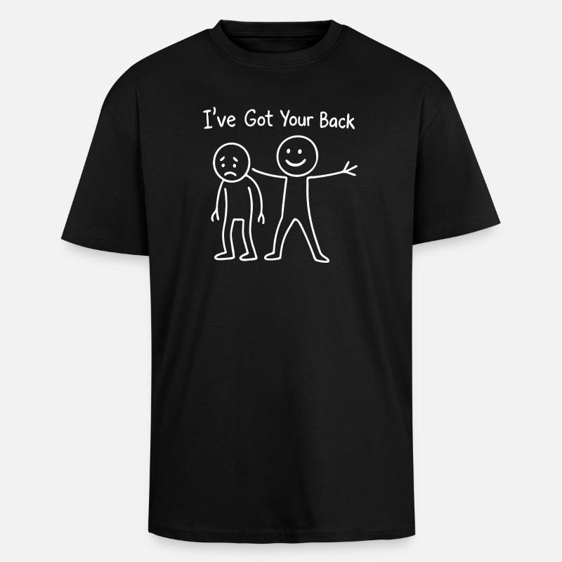 Ich stehe hinter dir: Support-Duo - Oversized Heavyweight Unisex T-Shirt - Schwarz