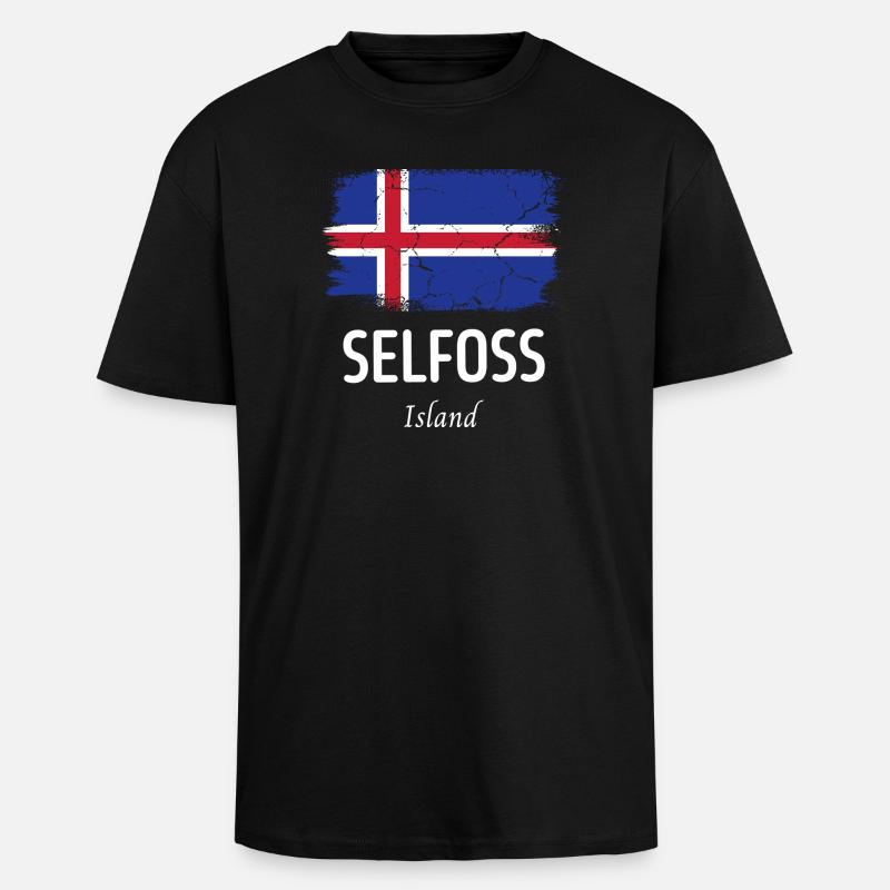 selfoss - Unisex Oversized Heavyweight T-shirt - black