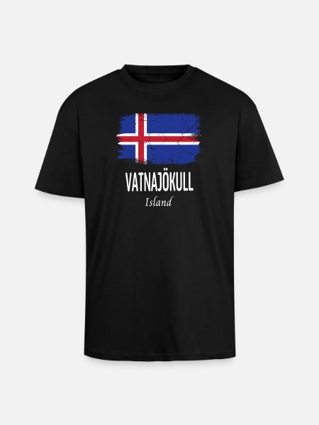 Vatnajökull - T-shirt unisexe oversize épais - noir