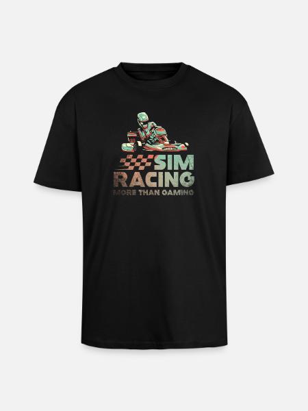 Sim Racing: More Than Gaming - Unisex Oversized Heavyweight T-shirt - black