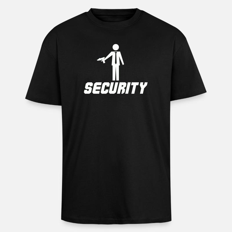 Sécurité armée - T-shirt unisexe oversize épais - noir