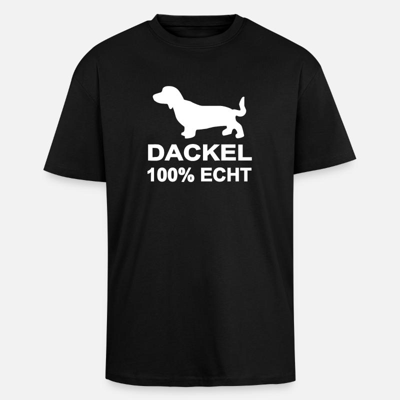 Dackel - Oversized Heavyweight Unisex T-Shirt - Schwarz