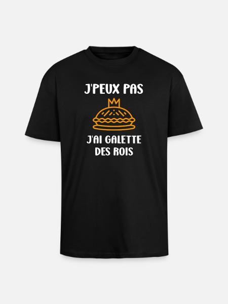 Humor galette des rois - Unisex Oversized Heavyweight T-shirt - black