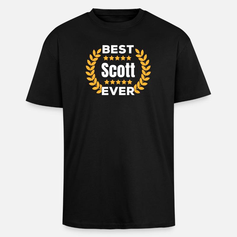 dBest Scott Ever Legend Name Gift - T-shirt unisexe oversize épais - noir