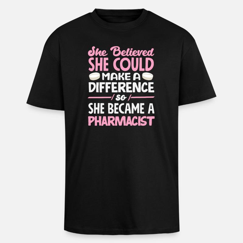Pharmacist Pharmaceutical Technical - Unisex Oversized Heavyweight T-shirt - black