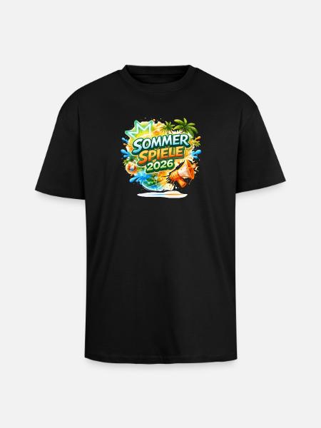 Sommer Spiele 2026 Tropen-Logo - Unisex Oversized Heavyweight T-shirt - black