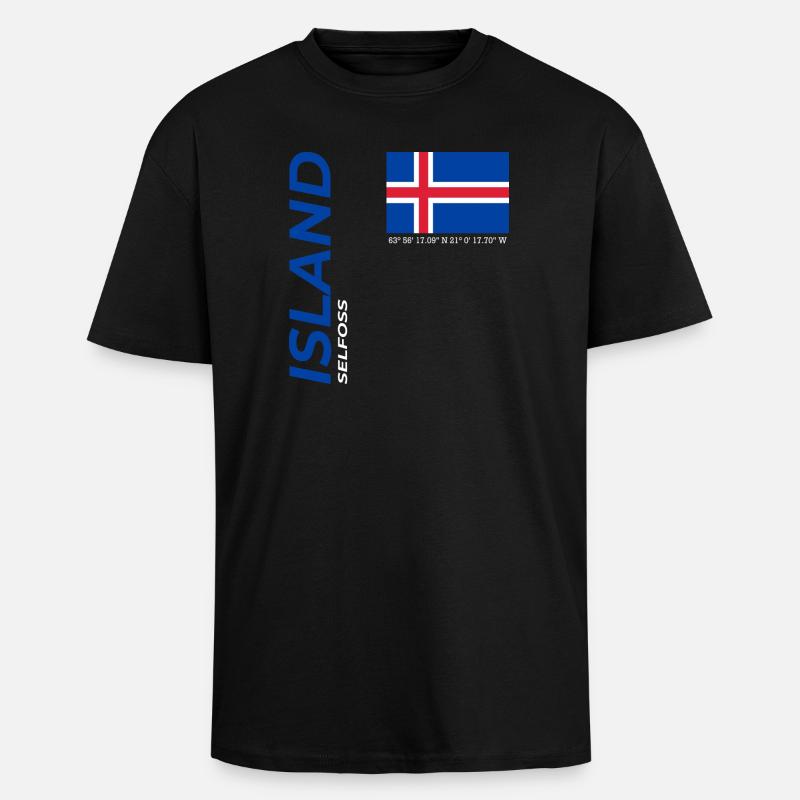 selfoss - Unisex Oversized Heavyweight T-shirt - black
