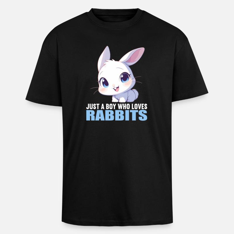Lapin Lapin - T-shirt unisexe oversize épais - noir