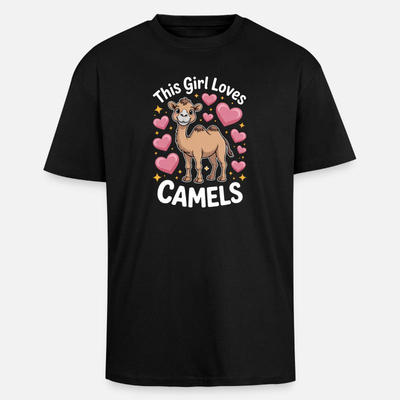 Kamele Spruch Lustiges Kamele Geschenk - Oversized Heavyweight Unisex T-Shirt - Schwarz
