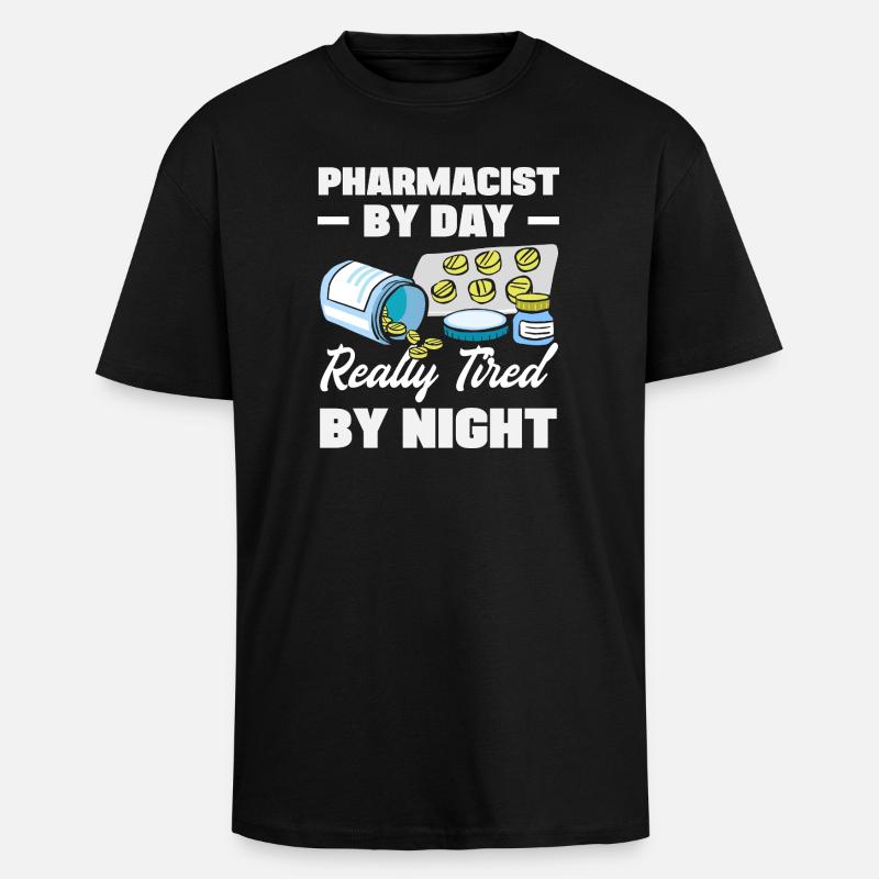 Apotheker Pharmazeutisch-technischer - Oversized Heavyweight Unisex T-Shirt - Schwarz