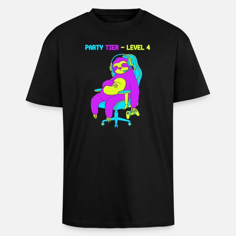 Party Tier Level 4 - Oversized Heavyweight Unisex T-Shirt - Schwarz
