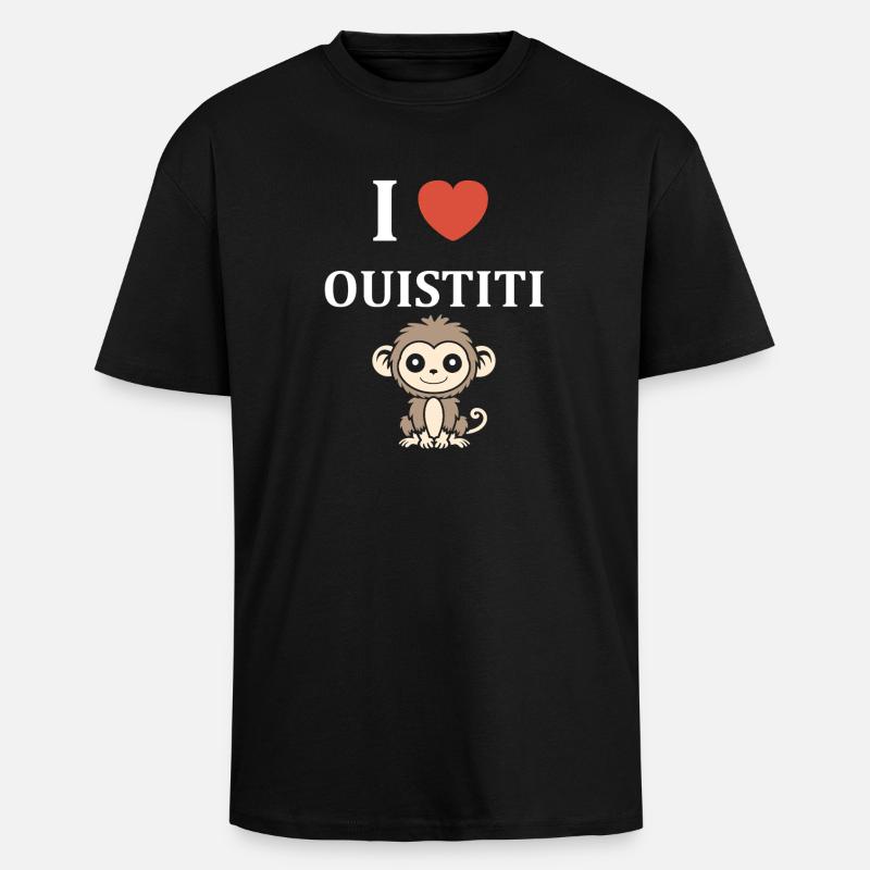 marmoset - Unisex Oversized Heavyweight T-shirt - black