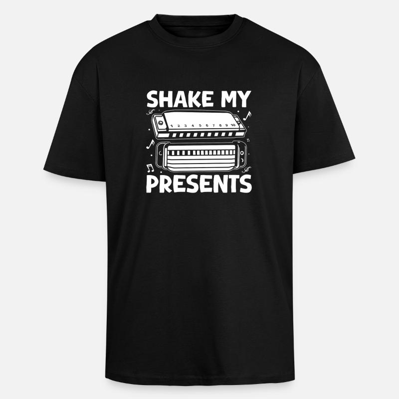 Harmonica Musican Shake My Presents Harmonica - Oversized Heavyweight Unisex T-Shirt - Schwarz